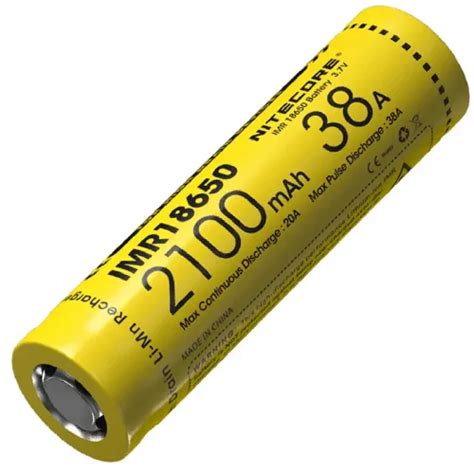 Аккумулятор литиевый Li-Ion IMR 18650 Nitecore 3.7V (38A, 2100mAh) в ...