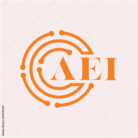 AEI letter design.AEI letter technology logo design on white background ...