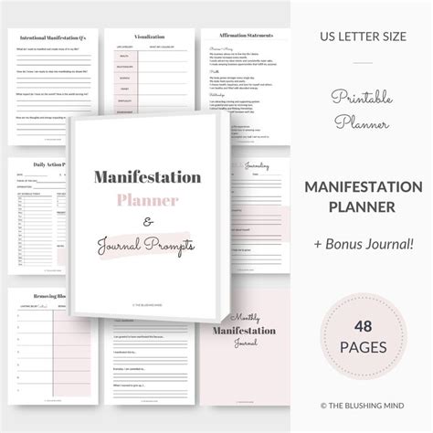 Manifestation Planner The Law Of Attraction Monthly Journal Daily Planner Gratitude Journal