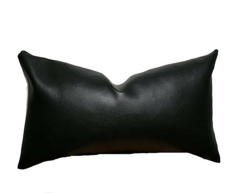 Real Genuine Leather Handmade Throw Long Lumbar Pillow Case Etsy