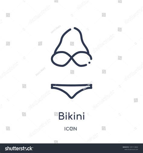 Linear Bikini Icon Brazilia Outline Collection Stock Vector Royalty Free