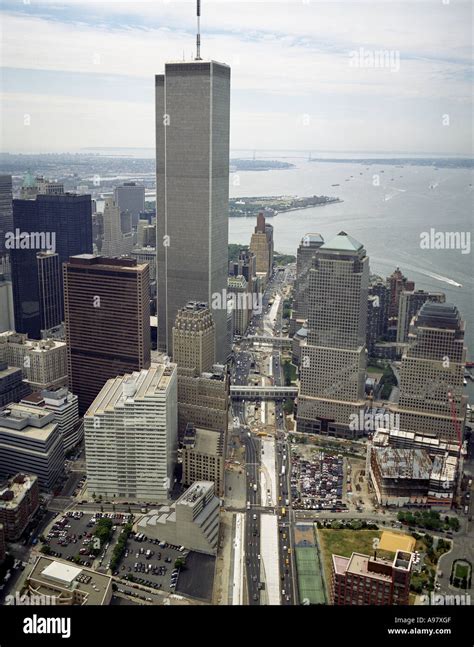 Aerial View Of The Twin Towers Of The World Trade Center Once Located