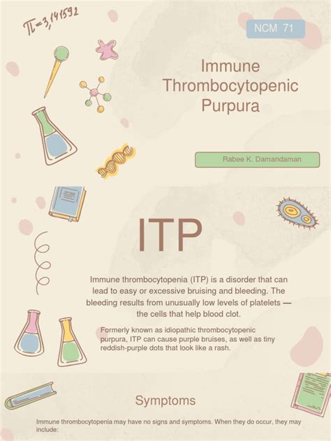 Understanding Immune Thrombocytopenic Purpura A Comprehensive Review Of The Causes Symptoms