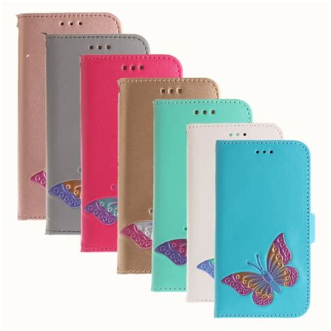 Coque Caso De Lujo De La Mariposa Para Huawei P10 Lite Flip Cartera De