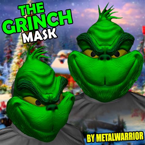 STL file THE GRINCH Mask 🎄・3D printer design to download・Cults