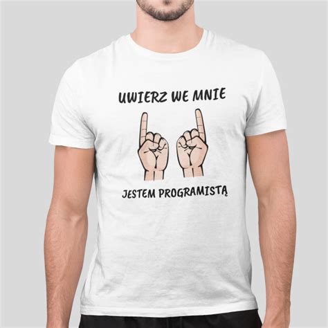 Koszulka Uwierz w programistę BR8220 Prezentyplus pl