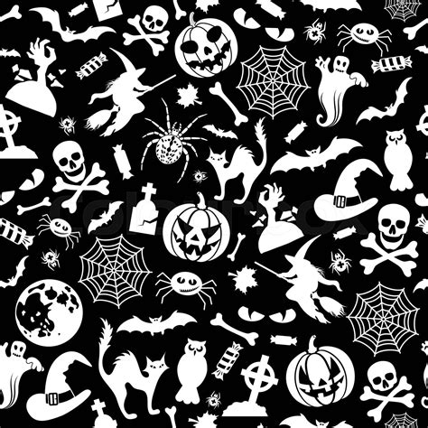 Seamless Halloween Pattern Stock Vector Colourbox