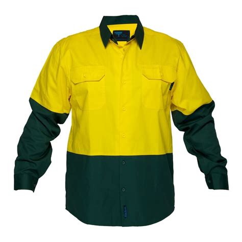 Hi Vis Two Tone Lightweight Long Sleeve Shirt Xtreme Safety