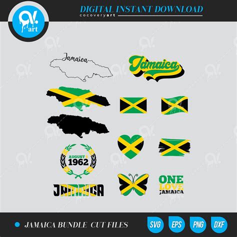 Jamaica Bundle Svg Cut Files Vector Files Clip Art Cut Files Instant