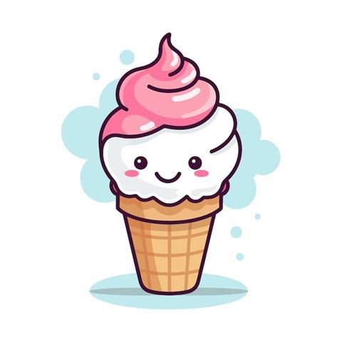 Premium Vector | A cute Ice Cream flat illustration icecream vector ...