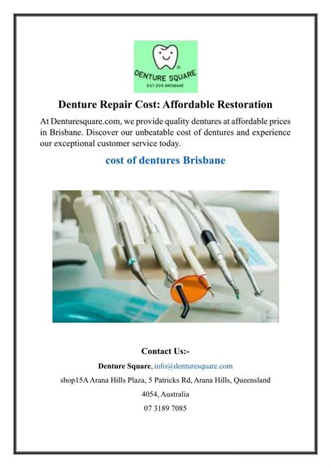 Ppt Denture Repair Cost Affordable Restoration Powerpoint