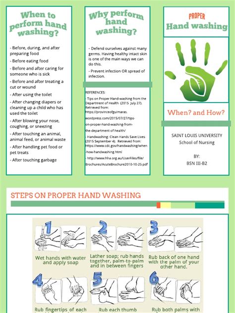 Handwashing Brochure Final2pdf Hand Washing Health Care