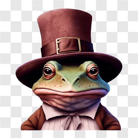 Download Formally Dressed Frog With Top Hat And Suit Png Online