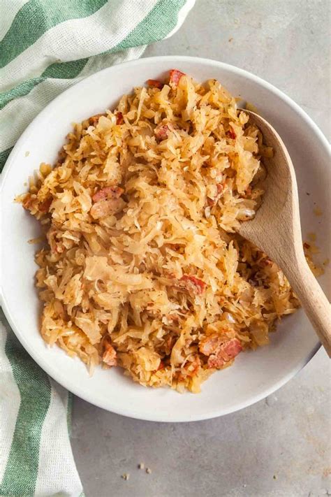 Kapusta Polish Braised Sauerkraut With Bacon Recipe Saurkraut