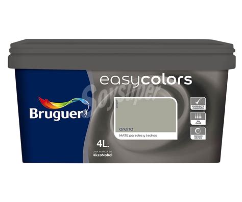 Bruguer Pintura plástica acrílica decorativa de color marrón arena y