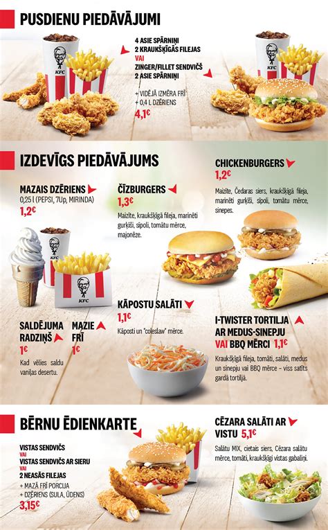 Pr Sentation Imagen Kfc Carte Menu Fr Thptnganamst Edu Vn