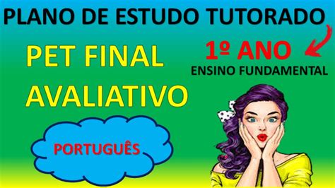 Pet Final Avaliativo De Portugu S Ano Ensino Fundamental