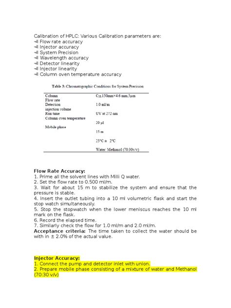 Calibration of HPLC | PDF | High Performance Liquid Chromatography ...