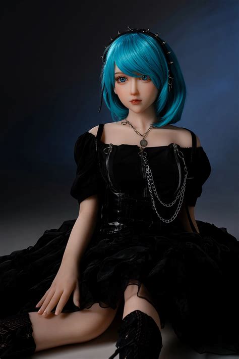 Cm Delicate Makeup Blue Hair Pure Sex Doll