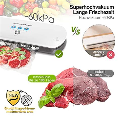 KitchenBoss 3 in 1 Vakuumiergerät für Trockene und Feuchte