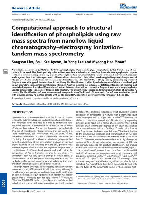 PDF Computational Approach To Structural Identification Of