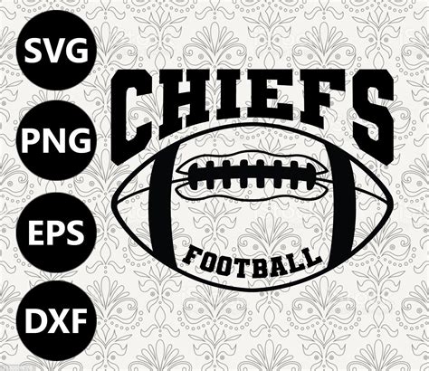 Chiefs Football Silhouette Team Clipart Vector Svg File for - Etsy