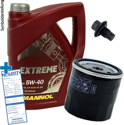 Lwechsel Set Inspektion Liter Mannol Extreme W L Motor L