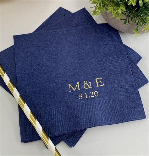 Personalized Napkins Personalized Napkins Wedding Personalized Etsy