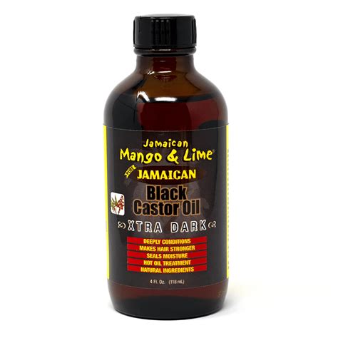 Jamaican Mango And Lime Xtra Dark Black Castor Hair Oil 4 Fl Oz All Hair Types Unisex