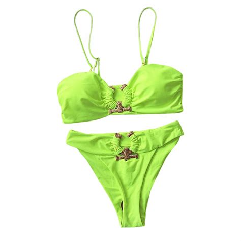 Zestaw bikini damski Strój kąpielowy z wysokim 13765902982 Allegro pl