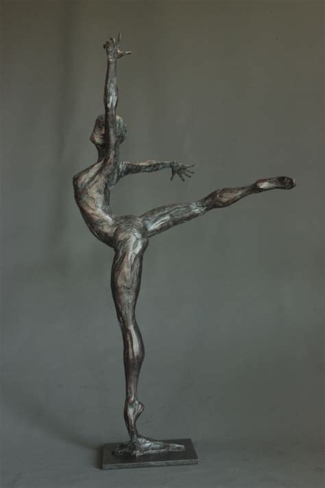 Attitude Bronze Dancing Nude Ballerina Sculpture By Keith Calder Sculpture Art Clay