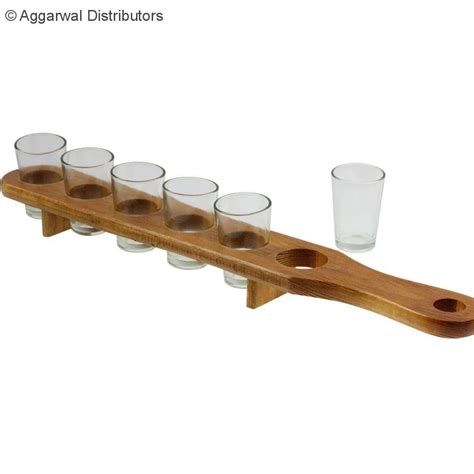 Horeca247 Wooden Shot Glass Holder (6) Imported | HORECA247