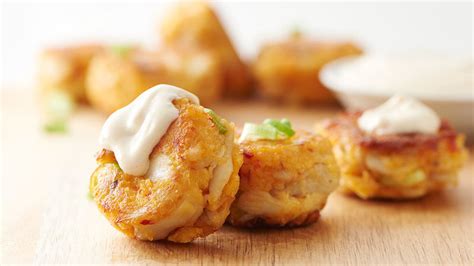 Mini Spicy Crab Cakes With Lemon Aioli Recipe From Tablespoon