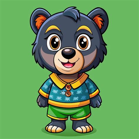 Un Dibujo De Dibujos Animados De Un Oso Con Una Camisa Que Dice Oso