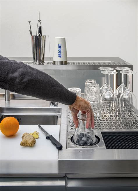 Cocktail Station Stainless Steel Bar Counter By Prisma Design Franco