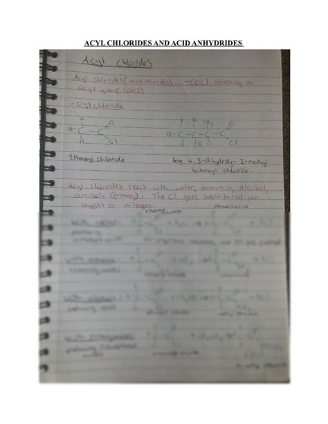 Solution Acyl Chlorides Acid Anhydrides Studypool