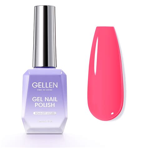 Gellen Gel Nail Polish 18ml Hot Pink Neon Pink Soak Off UV LED Gel