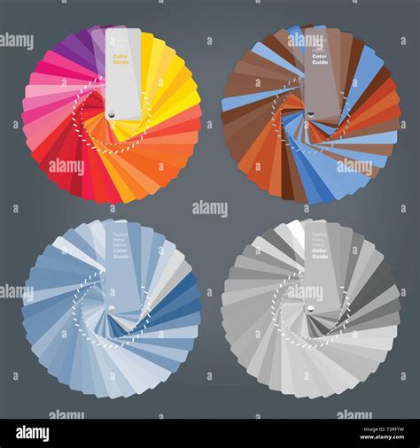 Illustration Of Color Palettes Guide For Home Interior Designer Warm