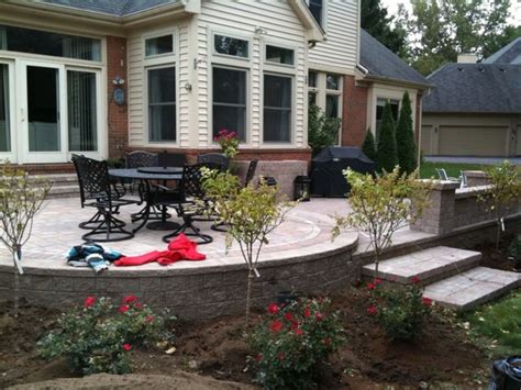 raised patios - Traditional - Patio - detroit - by Apex Landscape and ...