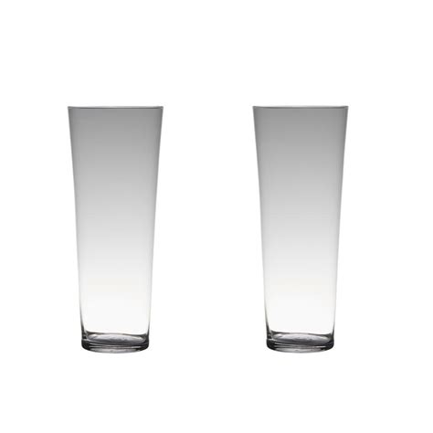 Bellatio Design Vaas Conisch Transparant Glas Cm Leen Bakker