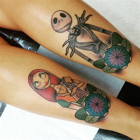 Jack Skellington And Sally Tattoos