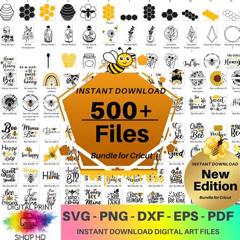 Bee Svg Bundle Bee Svg Bumble Bee Svg Honey Bee Svg Honey Comb Svg