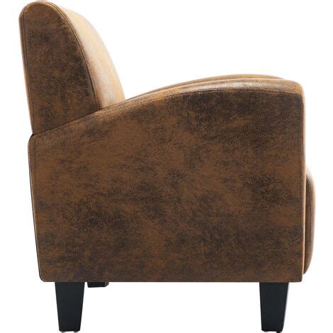 Fauteuil Marron Similicuir Daim VidaXL