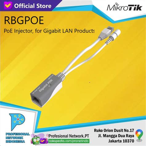 Jual Mikrotik RBGPOE Gigabit Poe Injector Jakarta Pusat Profesional