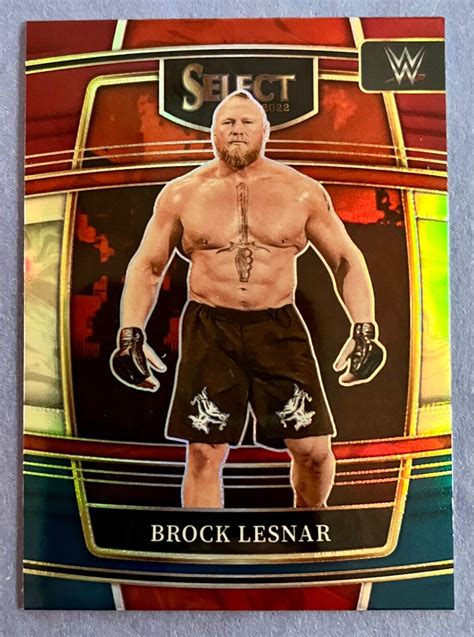 Brock Lesnar Panini Select Wwe Concourse Red Blue Prizm Parallel