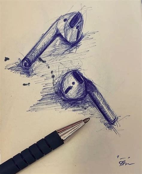 #apple #airpods #sketch #drawing #art in 2024 | Sketches, Ap art, Drawings