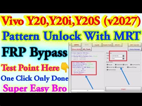 Vivo Y Pattern Unlock Frp Bypass With Mrt Vivo V Pattern