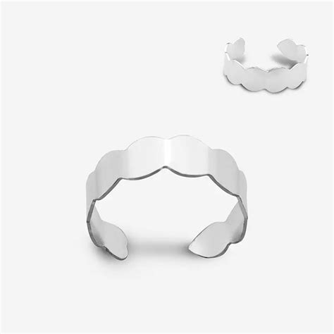 Plain Flower Design Toe Ring Whole Sale 925 Silver