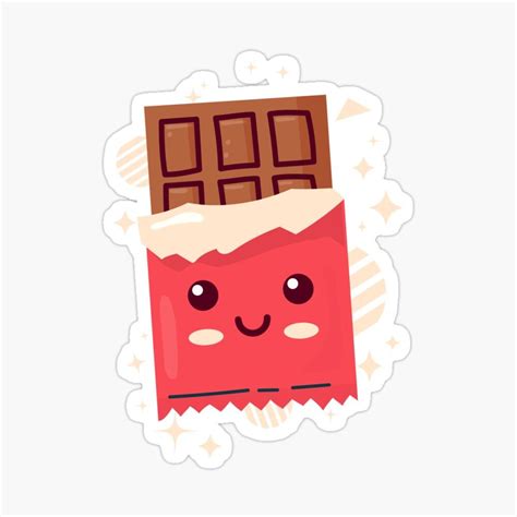 Cute Chocolate Bar Sticker For Sale By Cocoolcartoon Cute Doodles