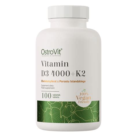 OstroVit Vitamin D3 4000 IU K2 VEGE 100 Tablets 6 04 Official